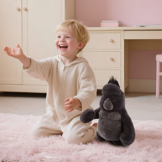 15'' Monkey Stuffed Animal – Soft Plush Hugging Pillow Toy, Adorable Black Monkey Plushie for Kids, Teens & Adults, Perfect Gift for Birthday, Christmas, Valentine, Room & Travel Decor