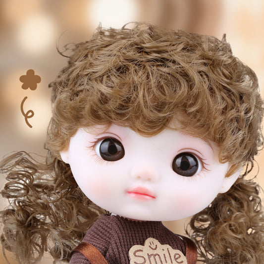 TaoTao Kawaii Vinyl Doll 8.6" β Plush Collectible with Double Ponytails, Strap Dress & Removable Outfits | Cute Emotional Support Gift for Kids, Teens & Collectors