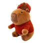 10.2" Capybara Stuffed Animal Plush Toy with Removable Red Clothes & Hat – Soft Kapibara Plushie for Kids, Collectors & Gifts