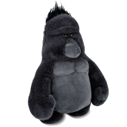 Gorilla Stuffed Animal Plush Toy 23" – Realistic Black Monkey Plush for Kids, Teens & Adults | Soft Huggable Pillow Plushie for Bedtime, Travel, Sofa & Room Décor | Cute Gift for Birthday, Christmas, Valentine