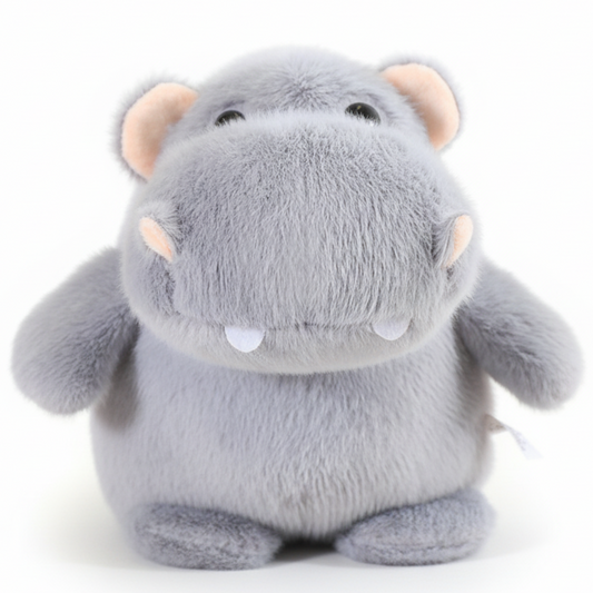 35cm Hippo Plush – Large Soft Grey Stuffed Animal Pillow Toy, Cute Hippopotamus Plushie Gift for Kids, Women & Girlfriends