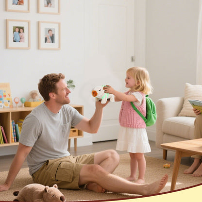 Electronic Walking Capybara Plush Toy with Turtle Shell Backpack – Interactive Capybara Stuffed Animal with Sounds & Nose Wiggle | Cute Capybara Gifts for Kids & Plush Lovers