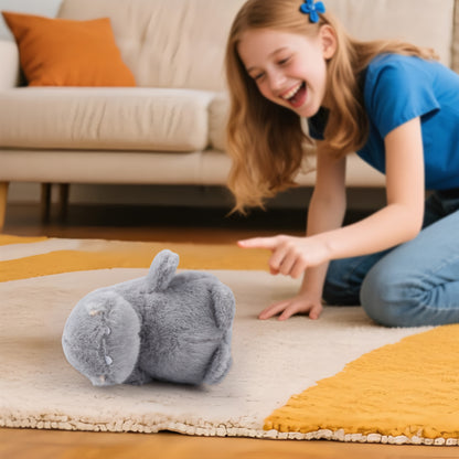 35cm Hippo Plush – Large Soft Grey Stuffed Animal Pillow Toy, Cute Hippopotamus Plushie Gift for Kids, Women & Girlfriends