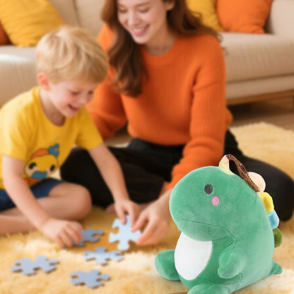 Cute Green Dinosaur Stuffed Animal Plush – Soft Chubby Dino Hugging Pillow, Adorable Plush Toy Gift for Kids, Girls & Women – Cozy Room Decor & Emotional Companion