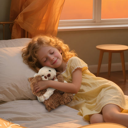 Hugging Teddy Bears – Soft Plush Couple Toys with Hook & Loop Paws, Cute Brown & White Stuffed Animals for Kids, Girlfriend & Home Decor