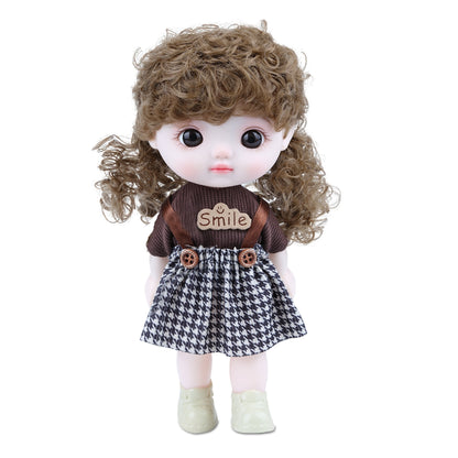 TaoTao Kawaii Vinyl Doll 8.6" – Plush Collectible with Double Ponytails, Strap Dress & Removable Outfits | Cute Emotional Support Gift for Kids, Teens & Collectors