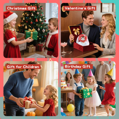 Kawaii Plush Doll – White Tomato Bunny with Vinyl Face, 7.8" Stuffed Animal Pendant, Cute Collectible Plush Toy for Girls, Boys, Teens & Women, Perfect Gift for Birthday, Christmas, Home & Car Décor