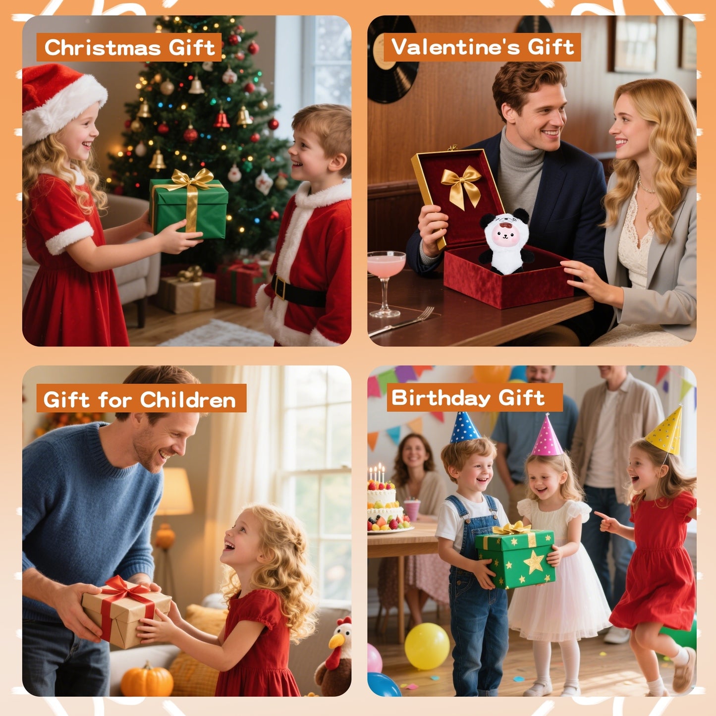 Marble – Soft Panda Vinyl Plush Doll with Keychain Charm | Kawaii Black & White Plushie, Emotional Companion & Collectible Gift