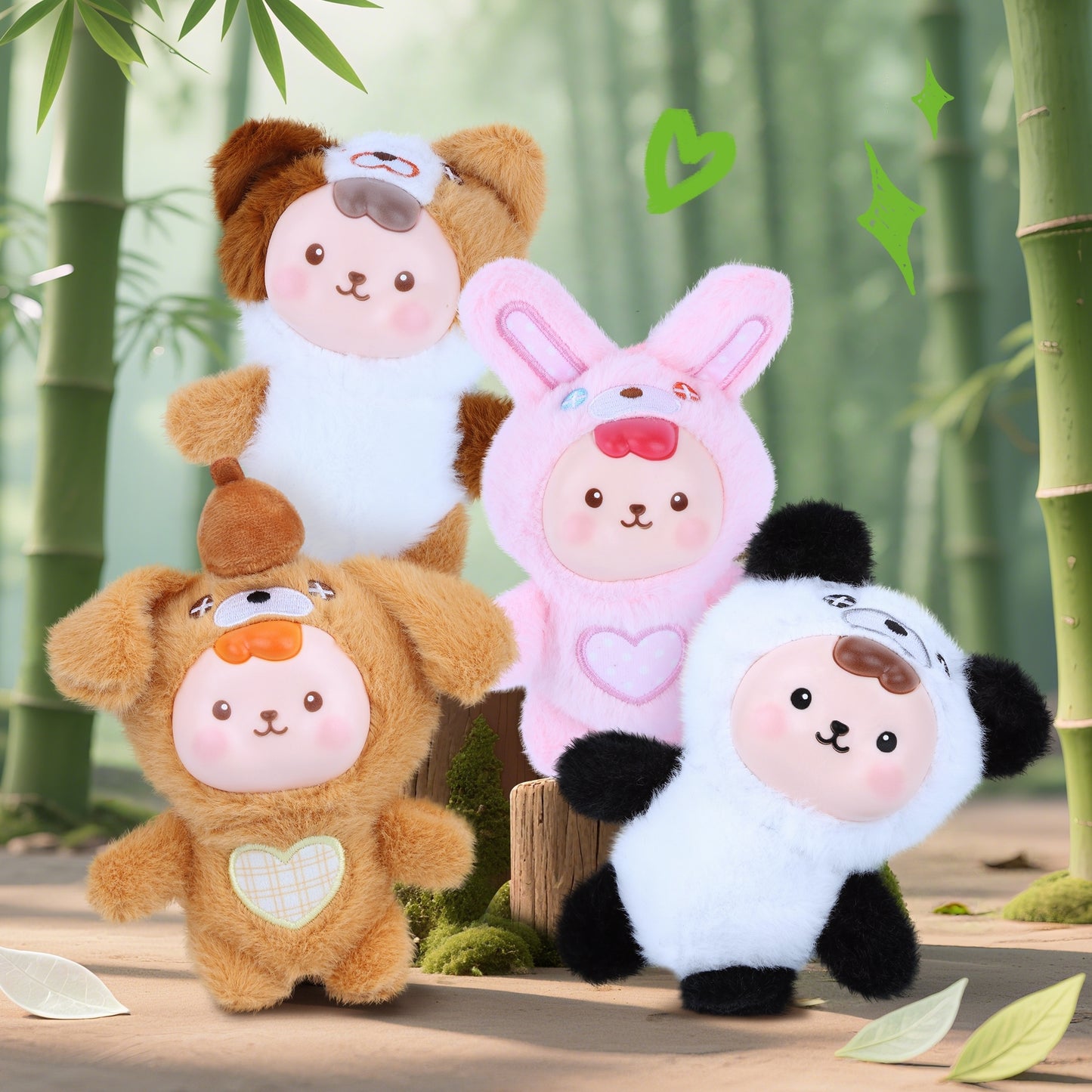 Blossom – Soft Pink Bunny Plush Doll with Vinyl Face & Heart Embroidery | Kawaii Collectible Plushie, Bag Charm & Gift for Girls, Teens, Women