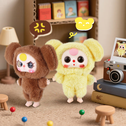 Kawaii Macaron Yellow Bunny Plush Pendant – Cute Stuffed Animal with Vinyl Face & Rotatable Eyes, Soft Collectible Doll Toy for Girls, Boys, Teens, Women, Birthday & Holiday Gifts, Bag Charm, Home & Car Décor