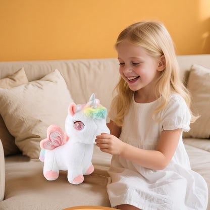 Pink Unicorn Plush Stuffed Animal – 11.8" Cute Alicorn Hugging Pillow, Soft Plush Toy Gift for Girls, Kids & Unicorn Lovers