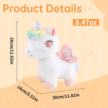 Pink Unicorn Plush Stuffed Animal – 11.8" Cute Alicorn Hugging Pillow, Soft Plush Toy Gift for Girls, Kids & Unicorn Lovers