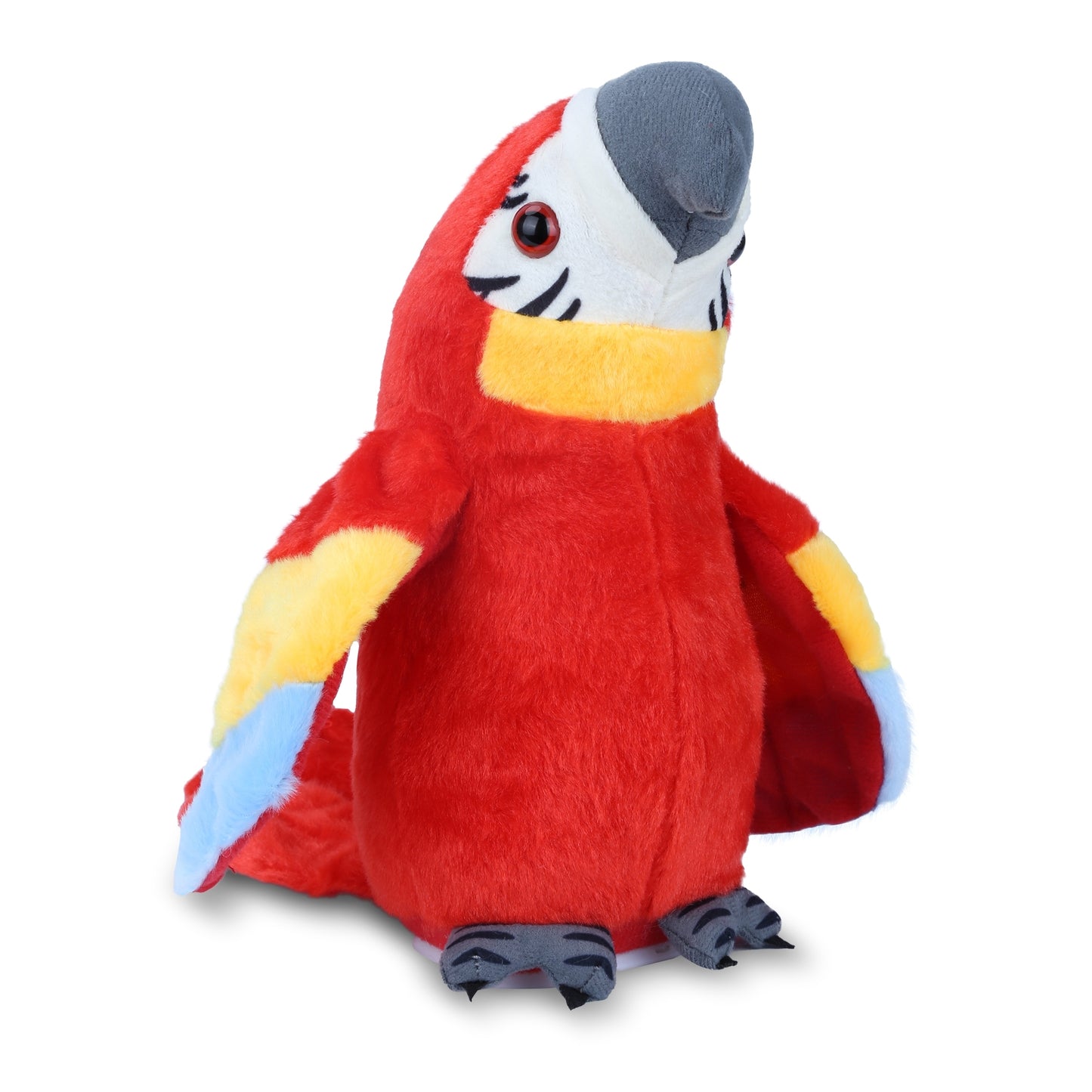 Talking Parrot Toy – Interactive Plush Parrot That Repeats What You Say with Flapping Wings | Funny Recording Talking Bird Stuffed Animal for Toddlers, Kids & Babies – Red