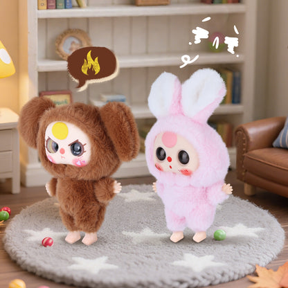 Kawaii Macaron Pink Bunny Plush Pendant – Stuffed Animal with Vinyl Face & Rotatable Eyes, Cute Collectible Doll Toy for Girls, Boys, Teens, Women, Birthday & Holiday Gifts, Bag Charm, Home & Car Décor