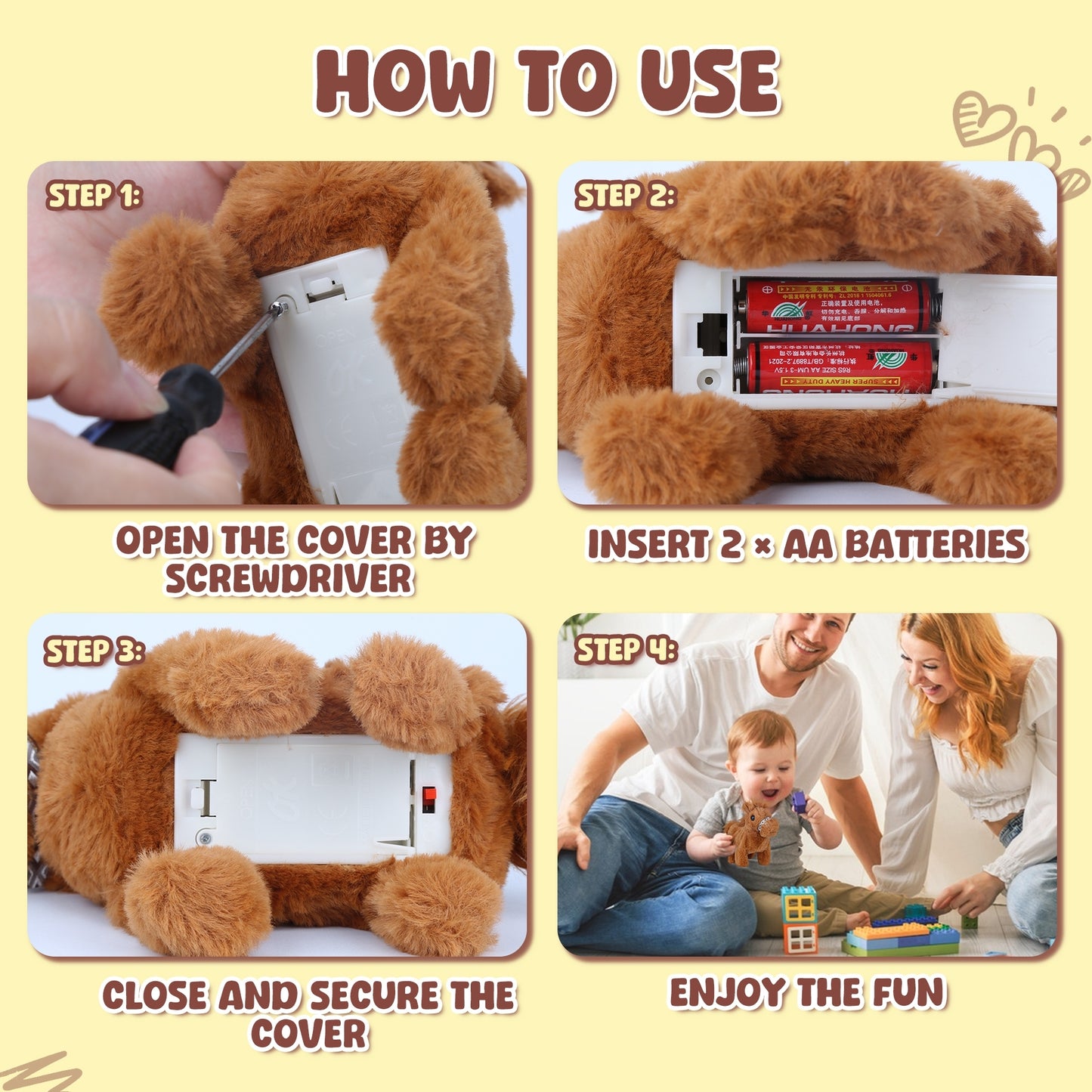 Walking Pony Toy – 7'' Interactive Horse Plush Stuffed Animal with Sound & Tail Wagging, Electric Pony Toy for Toddlers & Kids, Cute Soft Companion Gift for Girls & Boys