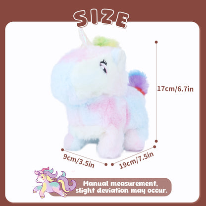 Magical Walking Unicorn Plush – 8" Interactive Stuffed Animal with Sound, Tail Wagging & Head Shaking | Soft & Colorful Gift for Kids